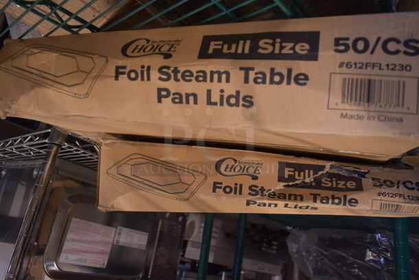 2 BRAND NEW SCRATCH AND DENT! Choice 612FFL1230 Foil Steam Table Pan Lid - Full Size - 50/Case. 2 Times Your Bid! - Image 3 of 4