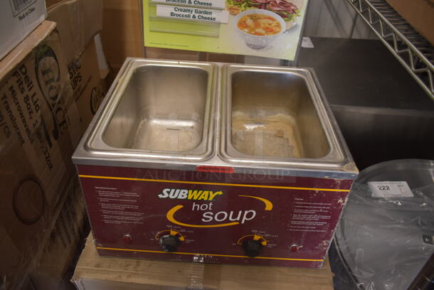 Nemco 6130-SUB Stainless Steel Commercial Countertop 2 Well Food Warmer w/ Poly Brochure Attachment. 120 Volts, 1 Phase. Tested and Working! - Image 2 of 5
