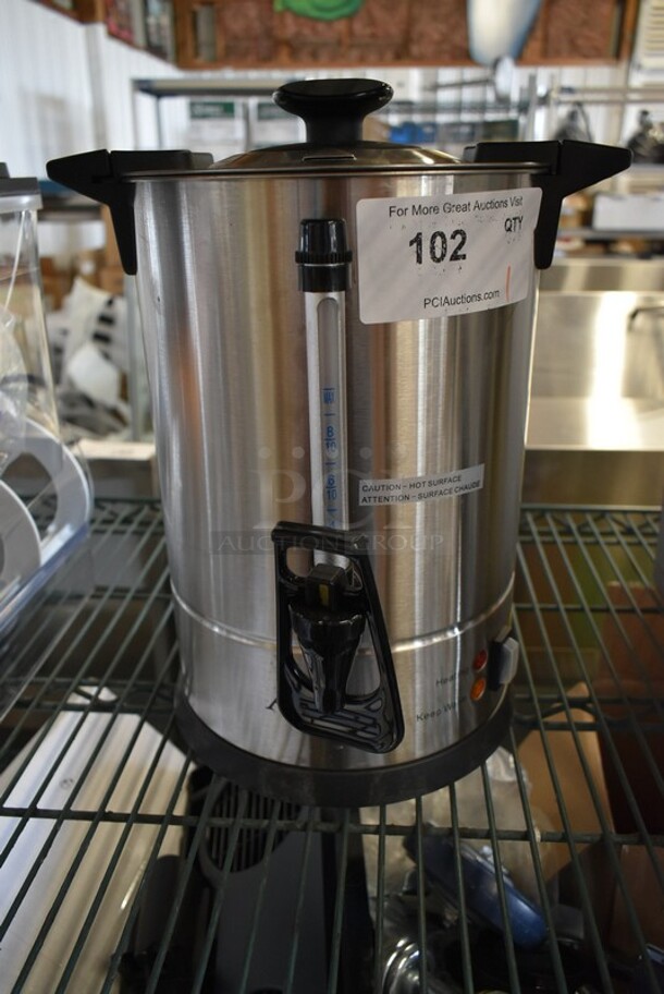 BRAND NEW SCRATCH AND DENT! Avantco 177CU30CETL 30 Cup (150 oz.) Double Wall Stainless Steel Coffee Urn / Coffee Percolator. 110-120 Volts, 1 Phase.  - Image 2 of 5