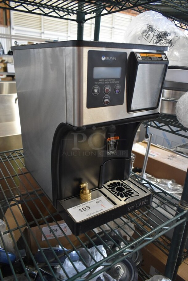 BRAND NEW SCRATCH AND DENT! Bunn 23442300000 My Cafe AP Stainless Steel Commercial Countertop AutoPOD Automatic Commercial Pod Brewer with Auto Eject Pod Disposal - Image 3 of 7