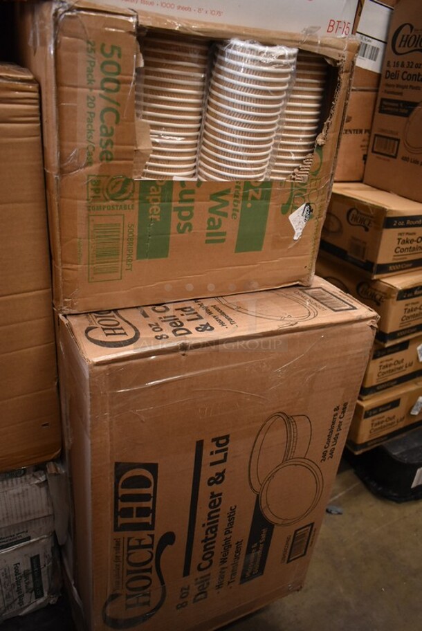 PALLET LOT of 43 BRAND NEW! Boxes Including 303FPR146BW Acopa 14" x 6 1/4" Rectangular Bright White Porcelain Flat Plate - 6/Case, 130HBKCUTTW Visions Individually Wrapped Black Heavy Weight Plastic Teaspoon - 1000/Case, 59204736 Amana HV/LV Board for SWA Series, 2 Box 795KFTL2PE Choice 2 oz. Round PET Take-Out Lid - 1000/Case, Lavex Multi Fold Towels, 2 Box 129MCR32B  ChoiceHD 8 oz. Microwavable Translucent Plastic Deli Container and Lid Combo Pack - 240/Case, 129MCS28B Choice 28 oz. Black Rectangular Microwavable Heavy Weight Container with Lid 8 3/4" x 6 1/4" x 1 3/4" - 150/Case, 6 Box 1306315STD Choice 6" x 3" x 15" 0.68 Mil Standard-Duty Plastic Food Bag - 1000/Box, Bakery Tissue, 2 Box 130APPFRK5GD Visions 5" Gold Plastic Tasting Fork - 400/Box, 2 Box 795KFTL2PE Choice 2 oz. Round PET Take-Out Lid - 1000/Case, 5008RIPKRFT EcoChoice 8 oz. Squat Double Wall Kraft Compostable Paper Hot Cup - 500/Case, 128HD8COMBO ChoiceHD 8 oz. Microwavable Translucent Plastic Deli Container and Lid Combo Pack - 240/Case.
43 Times Your Bid! - Image 9 of 12