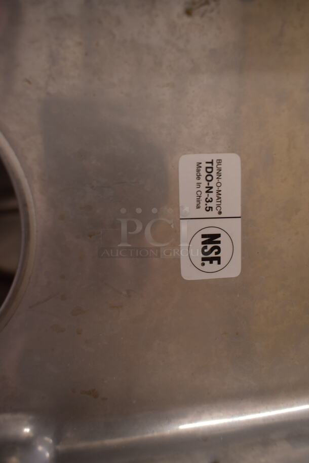 2 Bunn TDO-N-3.5 Stainless Steel Iced Tea Drink Holder Dispensers. 2 Times Your Bid! - Image 4 of 5