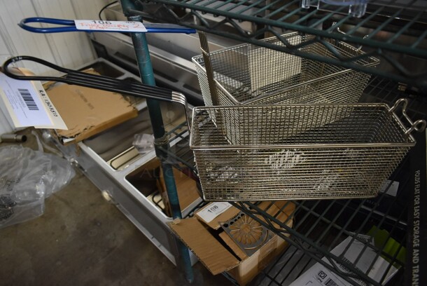 BRAND NEW SCRATCH AND DENT! Lot of 2 Various Metal Fry Baskets; 119P80053 and 119A4500310 - Image 2 of 6