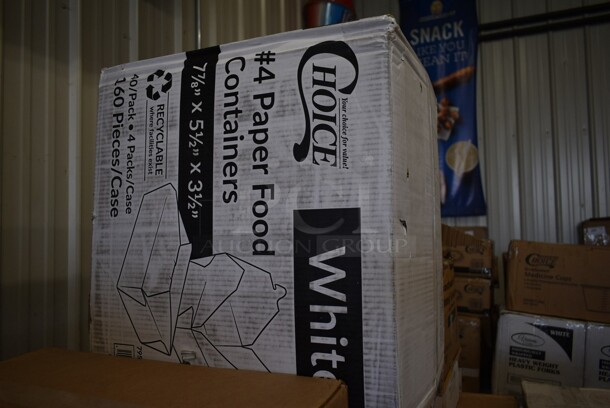 PALLET LOT of 36 BRAND NEW! Boxes Including 7 Box 795KFTL2PE Choice 2 oz. Round PET Take-Out Lid - 1000/Case, 129MCS16B Choice 16 oz. Black 8" x 5 1/4" x 1 1/2" Rectangular Microwavable Heavy Weight Container with Lid - 150/Case, 128HDLDBULK ChoiceHD Microwavable Translucent Plastic Deli Container Lid - 480/Case, 2 Box 5002CPTE Lavex 2-Ply White Center Pull Economy Paper Towel 510' Roll - 6/Case, 500MFTN Lavex Natural Brown Kraft M-Fold (Multifold) Towel - 4000/Case, 2 Box S6SW Spoons, CHoice #4 Paper Food Containers, 612SL65LARGE ChoiceHD Smoothwall Silver Large Oblong Foil Entree / Take-Out Pan with Dome Lid 65.6 oz. - 50/Case, 2 Box 500CFT Lavex White C-Fold Standard Weight Towel - 2400/Case, 5001BNAP Choice 1-Ply White Beverage / Cocktail Napkin - 4000/Case. 36 Times Your Bid! - Image 9 of 12