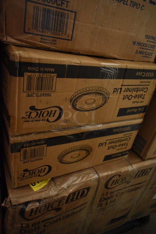 PALLET LOT of 36 BRAND NEW! Boxes Including 7 Box 795KFTL2PE Choice 2 oz. Round PET Take-Out Lid - 1000/Case, 129MCS16B Choice 16 oz. Black 8" x 5 1/4" x 1 1/2" Rectangular Microwavable Heavy Weight Container with Lid - 150/Case, 128HDLDBULK ChoiceHD Microwavable Translucent Plastic Deli Container Lid - 480/Case, 2 Box 5002CPTE Lavex 2-Ply White Center Pull Economy Paper Towel 510' Roll - 6/Case, 500MFTN Lavex Natural Brown Kraft M-Fold (Multifold) Towel - 4000/Case, 2 Box S6SW Spoons, CHoice #4 Paper Food Containers, 612SL65LARGE ChoiceHD Smoothwall Silver Large Oblong Foil Entree / Take-Out Pan with Dome Lid 65.6 oz. - 50/Case, 2 Box 500CFT Lavex White C-Fold Standard Weight Towel - 2400/Case, 5001BNAP Choice 1-Ply White Beverage / Cocktail Napkin - 4000/Case. 36 Times Your Bid! - Image 12 of 12