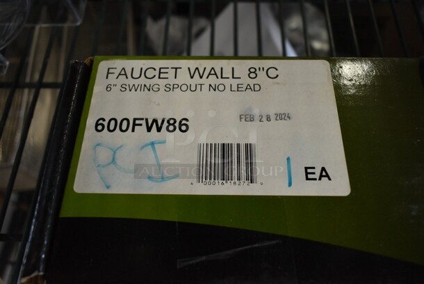 BRAND NEW SCRATCH AND DENT! Regency 600FW86 Wall Mount Faucet with 8" Centers and 6" Swing Spout - Image 4 of 4