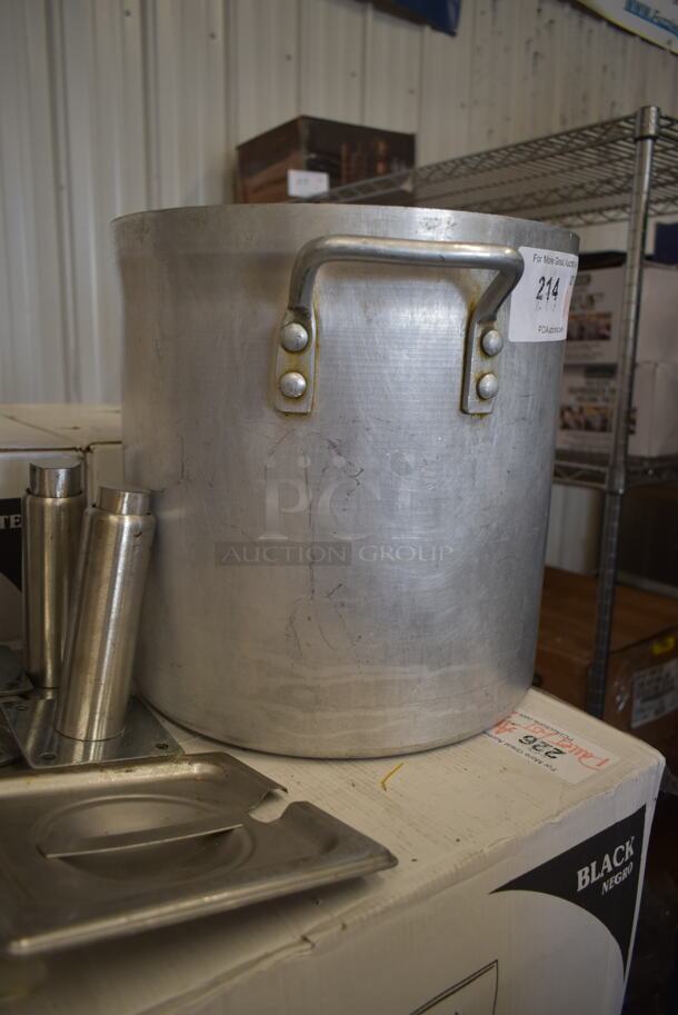 ALL ONE MONEY! Lot of Metal Stock Pot w/ Lid, Legs and 1/6 Size Drop In Bin Lid - Image 3 of 6