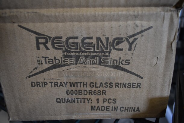 BRAND NEW SCRATCH AND DENT! Regency 600BDR6SR 6" Stainless Steel Surface Mount Beer Drip Tray with Rinser - Image 5 of 6