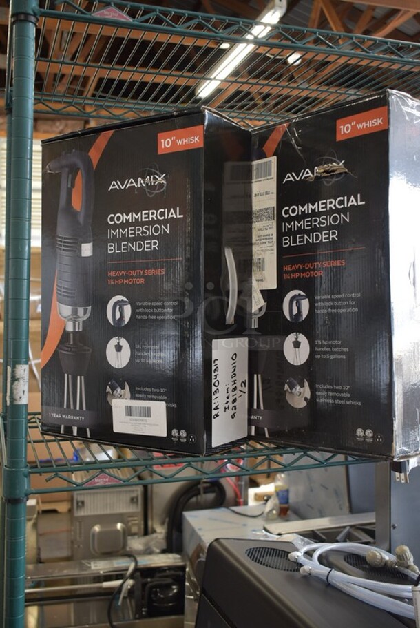 2 BRAND NEW SCRATCH AND DENT! AvaMix 928IBHDW10 Heavy-Duty Variable Speed Immersion Blender with 10" Whisk . 120 Volts, 1 Phase. 2 Times Your Bid! Tested and Working! - Image 2 of 5
