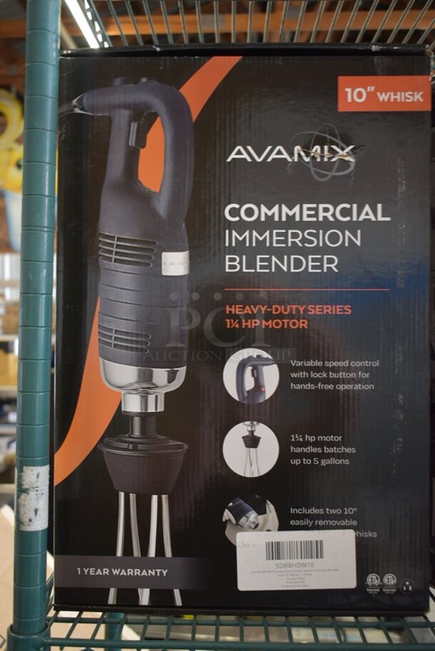2 BRAND NEW SCRATCH AND DENT! AvaMix 928IBHDW10 Heavy-Duty Variable Speed Immersion Blender with 10" Whisk . 120 Volts, 1 Phase. 2 Times Your Bid! Tested and Working! - Image 3 of 5