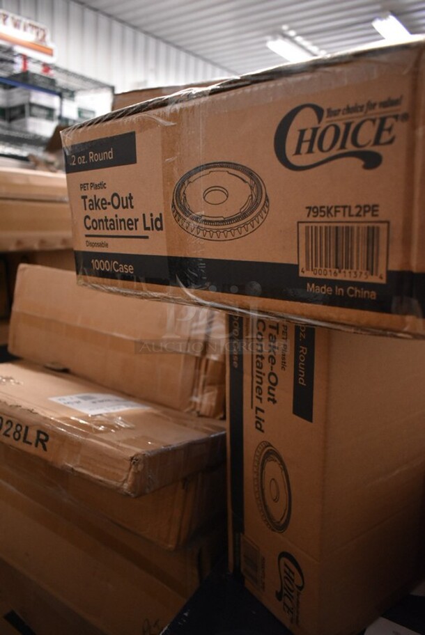 PALLET LOT of 32 BRAND NEW! Boxes Including 2 Box 130HCUTFWR Visions Individually Wrapped White Heavy Weight Plastic Fork - 1000/Case, 2 Box 795KFTL2PE Choice 2 oz. Round PET Take-Out Lid - 1000/Case, Tork 19212 Windshield Paper Towel, 3493030ANT Antique 30"x30" Tabletop, 522ETSG2424 Steelton 24" x 24" 18 Gauge 430 Stainless Steel Work Table with Undershelf, Southern Champion 2790 4 Cup Kraft Pop-Up 44 oz. Drink Carrier - 250/Case, 2 Box 130HCUTFWR Visions Individually Wrapped White Heavy Weight Plastic Fork - 1000/Case, 346MEDCUP1Z Choice 1 oz. Disposable Polypropylene Graduated Medicine Cup - 5000/Case, 3 Box 795KFTL2PE Choice 2 oz. Round PET Take-Out Lid - 1000/Case, 427FCRVINWHT Lancaster Table & Seating White Resin Folding Chair with Vinyl Seat, 433QLINER Baker's Mark Full Size Quilon® Coated Parchment Paper Bun / Sheet Pan Liner Sheet 16" x 24" - 1000/Case, 500MFTN Lavex Natural Brown Kraft M-Fold (Multifold) Towel - 4000/Case, 750FW815DJ Waterloo Wall-Mounted Faucet with 8" Centers and 15" Double-Jointed Swing Spout, 600SPL2028LR Regency 15" High Stainless Steel Three-Sided Splash for 28" x 20" Mop Sink, 395RP10C EcoChoice Compostable Sugarcane / Bagasse 10" Plate 3 Compartment - 500/Case, 5008RIPKRFT EcoChoice 8 oz. Squat Double Wall Kraft Compostable Paper Hot Cup - 500/Case. 32 Times Your Bid! - Image 12 of 12