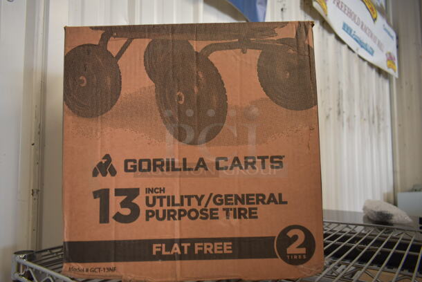 BRAND NEW SCRATCH AND DENT! Gorilla Carts GCT-13NF 13" Utility General Purpose Tire. 2/case.  - Image 2 of 4