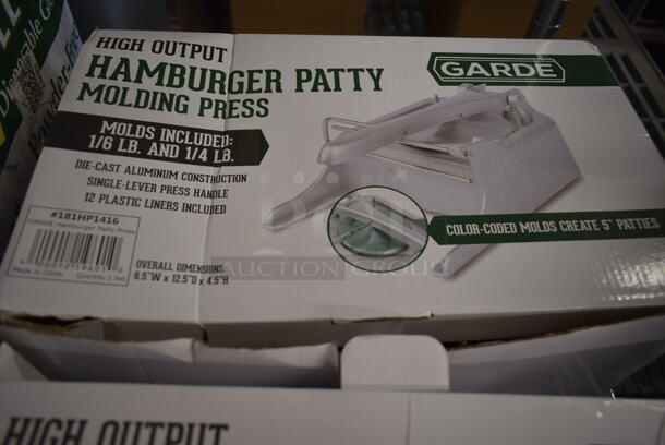 2 BRAND NEW SCRATCH AND DENT! Garde 181HP1416 High-Output 1/4 lb. and 1/6 lb. Hamburger Patty Molding Press. 2 Times Your Bid! - Image 2 of 5