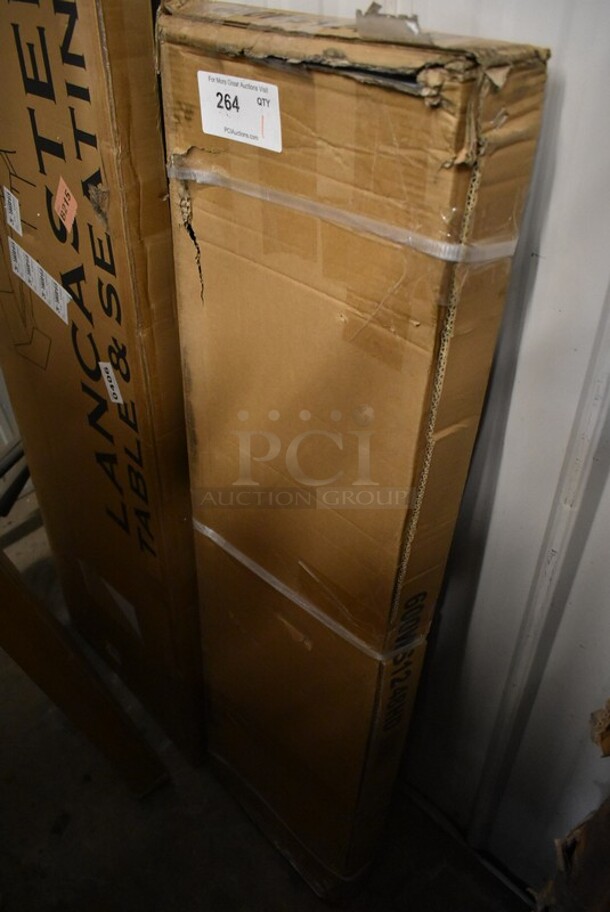 BRAND NEW SCRATCH AND DENT! Regency 600WS1248HD 16 Gauge Stainless Steel 12" x 48" Heavy Duty Solid Wall Shelf - Image 2 of 4
