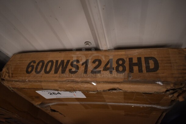 BRAND NEW SCRATCH AND DENT! Regency 600WS1248HD 16 Gauge Stainless Steel 12" x 48" Heavy Duty Solid Wall Shelf - Image 3 of 4