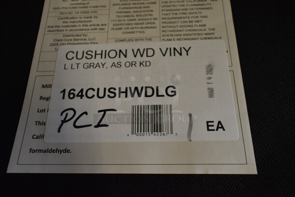 2 BRAND NEW SCRATCH AND DENT! Lancaster Table & Seating 164CUSHWDLG Gray Seat Cushions. - Image 3 of 3
