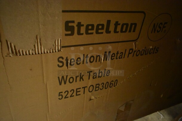 BRAND NEW SCRATCH AND DENT! Steelton 522ETOB3060 30" x 60" 18-Gauge 430 Stainless Steel Open Base Work Table - Image 2 of 3