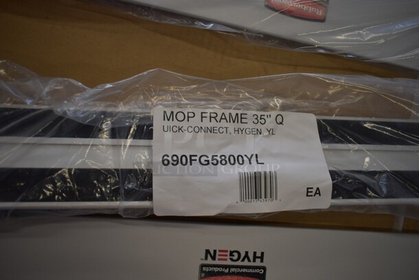 3 BRAND NEW SCRATCH AND DENT! Rubbermaid Q580 HYGEN FGQ58000YL00 35" Quick Connect Microfiber Wet / Dry Mop Frame. 3 Times Your Bid! - Image 6 of 6