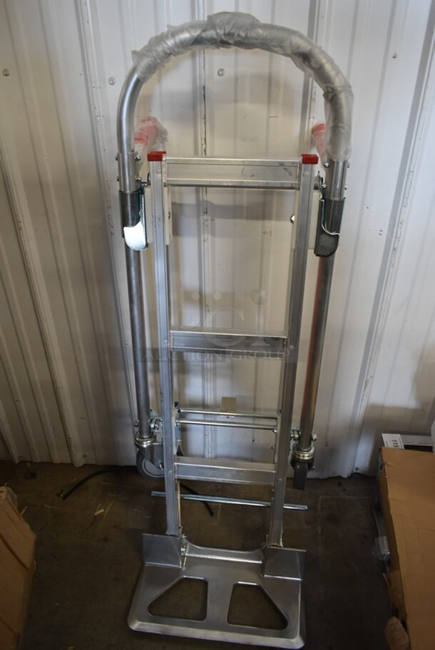 BRAND NEW SCRATCH AND DENT! Lavex 257HS1009 750 lb. 2-in-1 Convertible Hand Truck with Pneumatic Wheels - Image 2 of 5