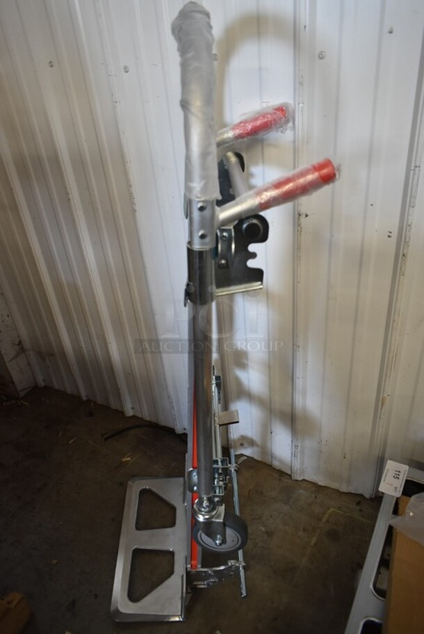 BRAND NEW SCRATCH AND DENT! Lavex 257HS1009 750 lb. 2-in-1 Convertible Hand Truck with Pneumatic Wheels - Image 3 of 5