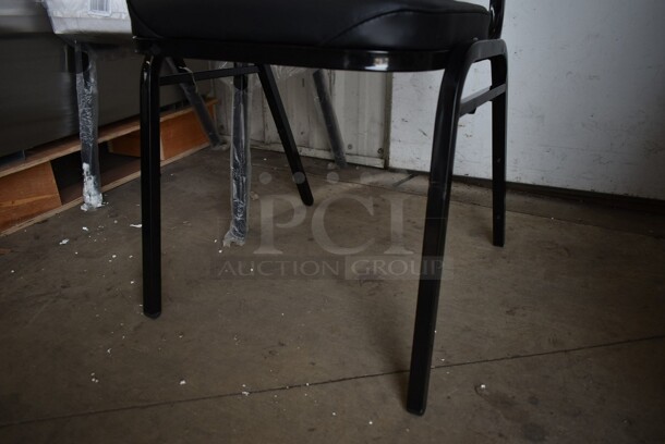 2 BRAND NEW SCRATCH AND DENT! Lancaster Table & Seating 164CHAIRBKBK Black Stackable Chair with 2" Padded Seat. 2 Times Your Bid! - Image 4 of 5