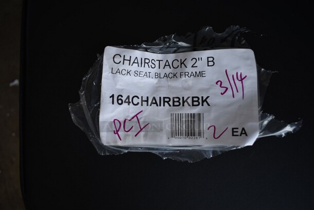 2 BRAND NEW SCRATCH AND DENT! Lancaster Table & Seating 164CHAIRBKBK Black Stackable Chair with 2" Padded Seat. 2 Times Your Bid! - Image 5 of 5