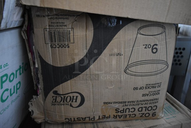 PALLET LOT of 20 BRAND NEW IN BOX! Boxes Including 127P400C 4 oz. Clear Plastic Souffle Cup / Portion Cup - 2500/Case, 5320-L Fineline 5320-L Super Bowl Clear PET Plastic Dome Lid for 320 oz. Bowls - 25/Case, 2 Choice Dome Lids, 50016W Choice 16 oz. White Poly Paper Hot Cup - 1000/Case, Visions 10" Round Plastic Plates, 500L1020B Choice 16 oz. White Poly Paper Hot Cup - 1000/Case, 500CC9 Choice 9 oz. Clear PET Customizable Plastic Squat Cold Cup - 1000/Case, 760SOUP8KFT EcoChoice 8 oz. Kraft Paper Food Cup with Vented Lid - 250/Case, 4 Box 485UPJ7MIX EcoChoice 7 3/4" Assorted Stripe Jumbo Unwrapped Paper Straw - 4800/Case, 129MCS16B Choice 16 oz. Black 8" x 5 1/4" x 1 1/2" Rectangular Microwavable Heavy Weight Container with Lid - 150/Case, DD18C Regency 8" x 18" Chrome Wire Shelf Divider, Acopa 14" x 6 1/4" Rectangular Bright White Porcelain Flat Plate - 6/Case. 20 Times Your Bid! - Image 7 of 10