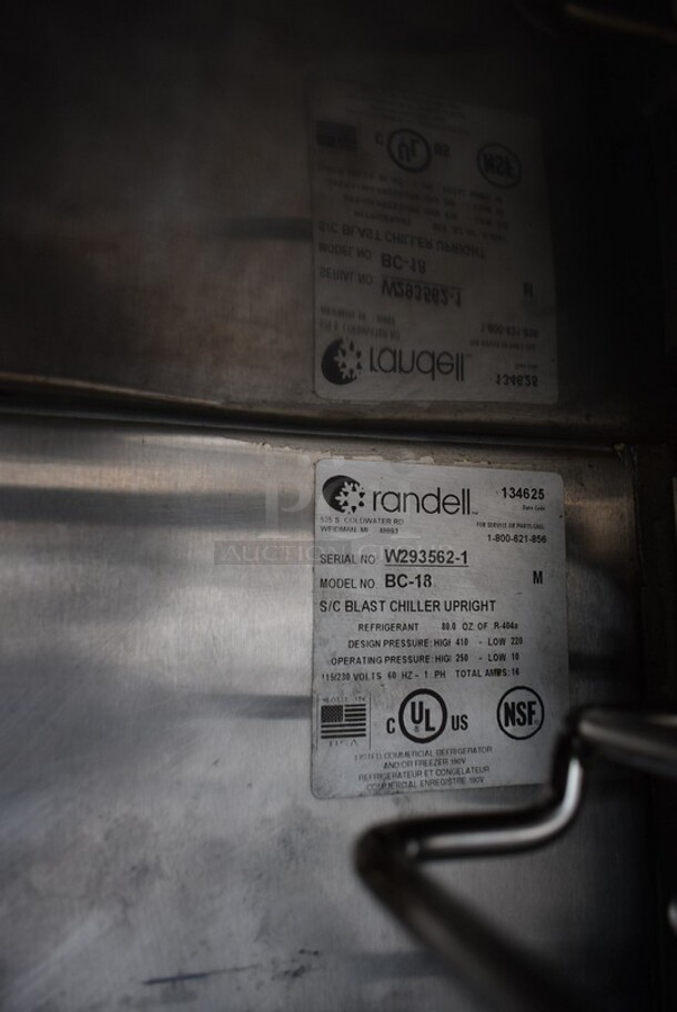 Randell BC-18 Stainless Steel Commercial Blast Chiller w/ 4 Probes. 115/230 Volts, 1 Phase. - Image 6 of 6