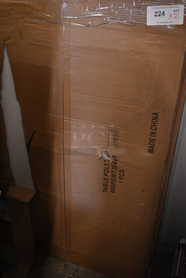 2 BRAND NEW SCRATCH AND DENT! Regency 600PSWT3048F 30" x 48" Poly Table Top for 30" x 48" Poly Top Table without Backsplash. 2 Times Your Bid! - Image 2 of 6