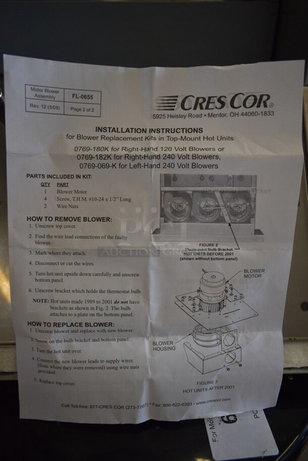 BRAND NEW SCRATCH AND DENT! CresCor FL-0655 Motor Blower Assembly.  - Image 5 of 7