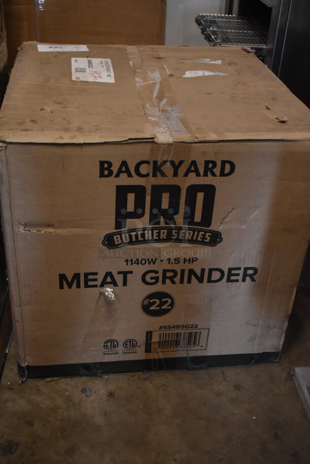 BRAND NEW SCRATCH AND DENT! Backyard Pro 554BSG22 Stainless Steel Butcher Series #22 Electric Meat Grinder. 120 Volts, 1 Phase. Tested and Working! - Image 2 of 9