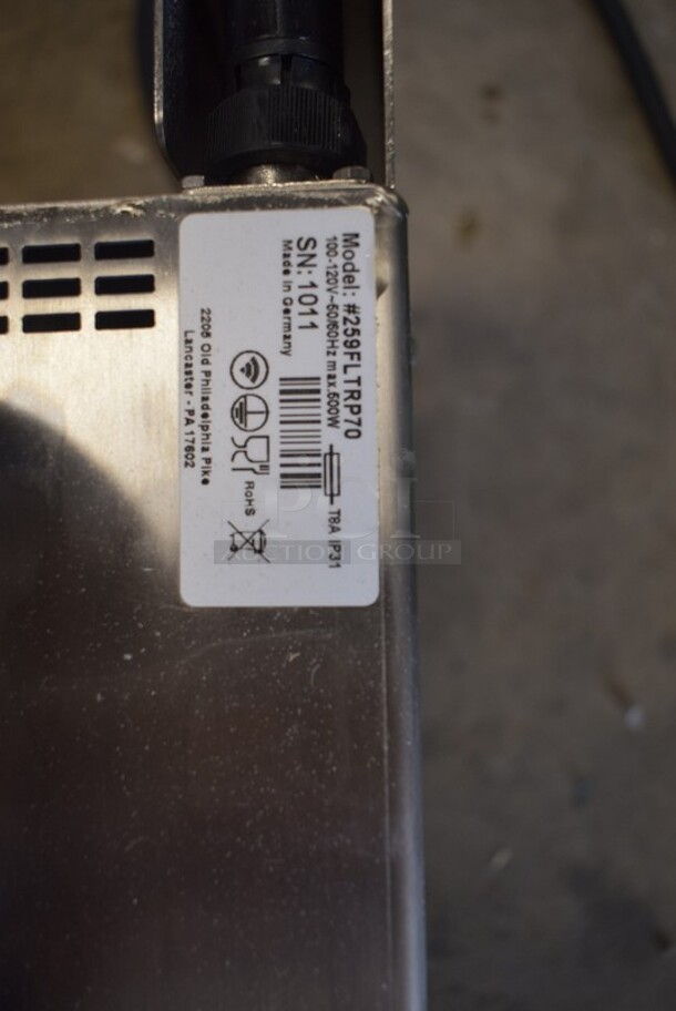 BRAND NEW SCRATCH AND DENT! Fryclone 259FLTRP70 Stainless Steel Commercial 70 lb. Portable Fryer Oil Filter System. 100-120 Volts, 1 Phase.   - Image 6 of 6