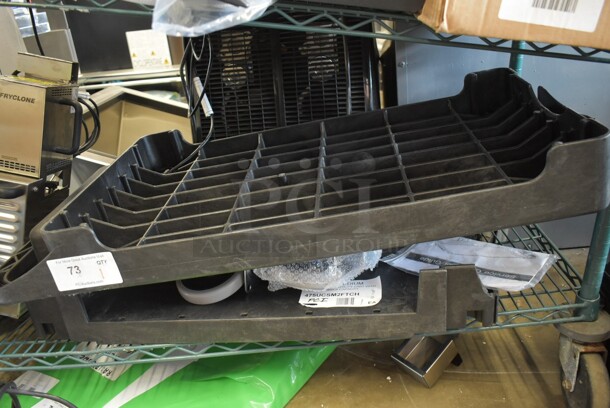 BRAND NEW SCRATCH AND DENT! Choice 475UCSM2FTCH Medium Black 2-Shelf Utility Cart with Flat Top and Built-In Tool Compartment - 38" x 18 3/4" x 32 1/4" - Image 2 of 7