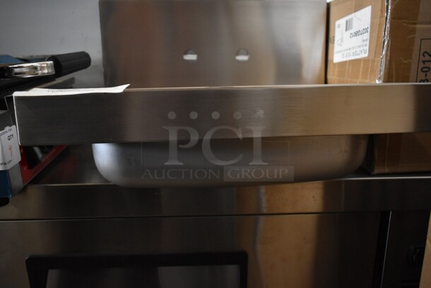 BRAND NEW SCRATCH AND DENT! Steelton 522HS1715 17" x 15" Wall Mounted Hand Sink with Gooseneck Faucet - Image 4 of 5