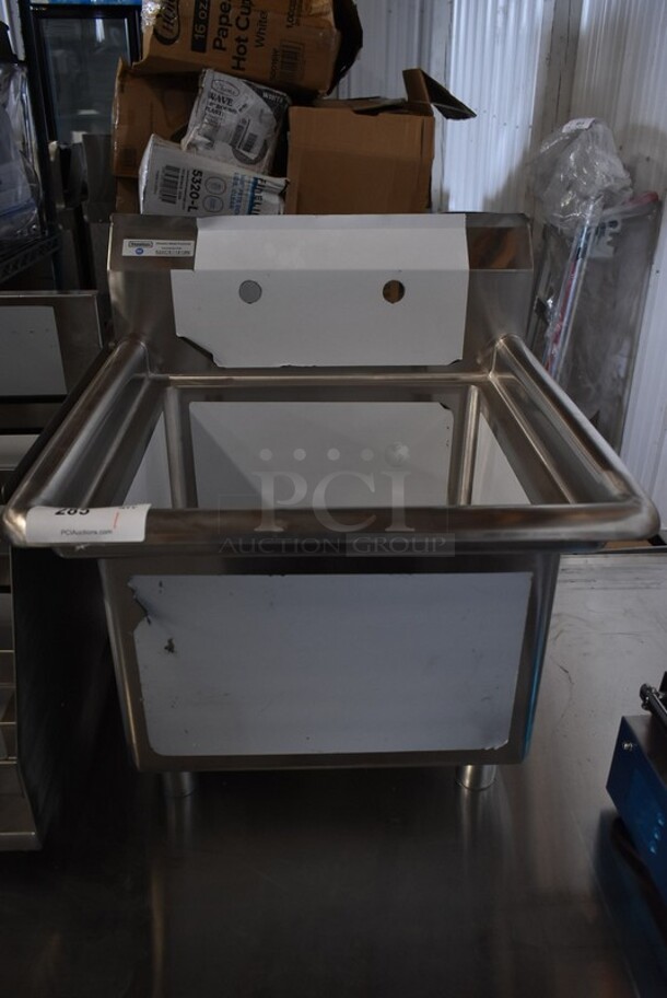 BRAND NEW SCRATCH AND DENT! Steelton 522CS11818N 23 1/2" 18-Gauge Stainless Steel One Compartment Commercial Sink without Drainboard - 18" x 18" x 12" Bowl - Image 8 of 9