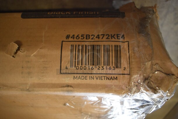 BRAND NEW SCRATCH AND DENT! Steelton 465B2472KE4 24" x 72" NSF Black Epoxy 4-Shelf Kit with 72" Posts - Image 2 of 2