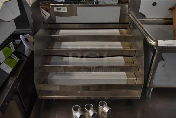 BRAND NEW SCRATCH AND DENT! Regency 600LDR2324 24" Five-Tiered Stainless Steel Liquor Display Rack - 23" Deep. No Legs.  - Image 2 of 6