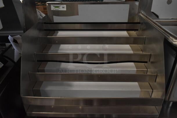 BRAND NEW SCRATCH AND DENT! Regency 600LDR2324 24" Five-Tiered Stainless Steel Liquor Display Rack - 23" Deep. No Legs.  - Image 5 of 6