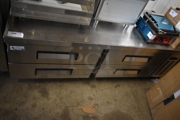 BRAND NEW SCRATCH AND DENT! Avantco 178CBE72HC Stainless Steel Commercial 4 Drawer Refrigerated Chef Base on Commercial Casters. 115 Volts, 1 Phase. Tested and Working! - Image 2 of 8