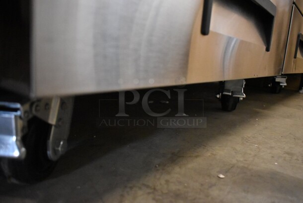 BRAND NEW SCRATCH AND DENT! Avantco 178CBE72HC Stainless Steel Commercial 4 Drawer Refrigerated Chef Base on Commercial Casters. 115 Volts, 1 Phase. Tested and Working! - Image 7 of 8