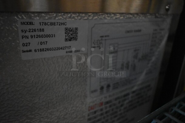 BRAND NEW SCRATCH AND DENT! Avantco 178CBE72HC Stainless Steel Commercial 4 Drawer Refrigerated Chef Base on Commercial Casters. 115 Volts, 1 Phase. Tested and Working! - Image 8 of 8