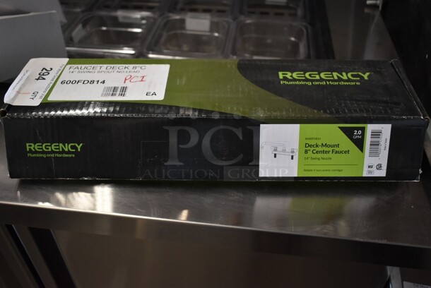 BRAND NEW SCRATCH AND DENT! Regency 600FD814 Deck-Mounted Faucet with 8" Centers and 14" Swing Spout - Image 2 of 4