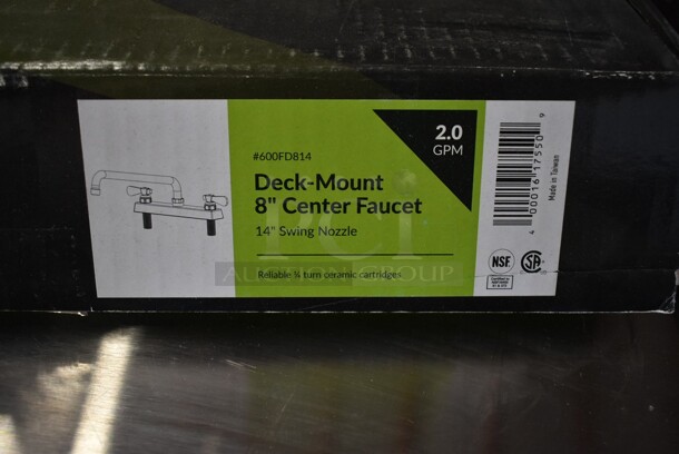 BRAND NEW SCRATCH AND DENT! Regency 600FD814 Deck-Mounted Faucet with 8" Centers and 14" Swing Spout - Image 3 of 4