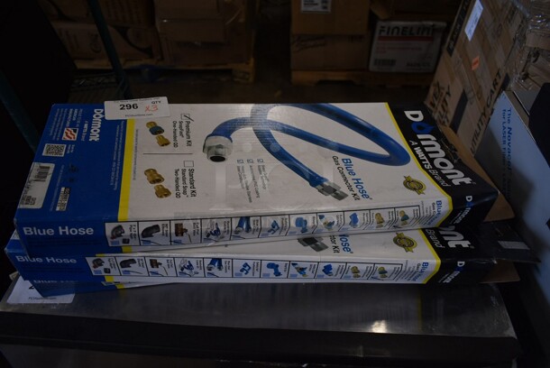3 BRAND NEW SCRATCH AND DENT! Dormont 1675KIT48 Deluxe 48" Moveable Gas Connector Kit with SnapFast® Quick Disconnect, Two Elbows, and Restraining Cable - 3/4" Diameter. 3 Times Your Bid! - Image 2 of 5