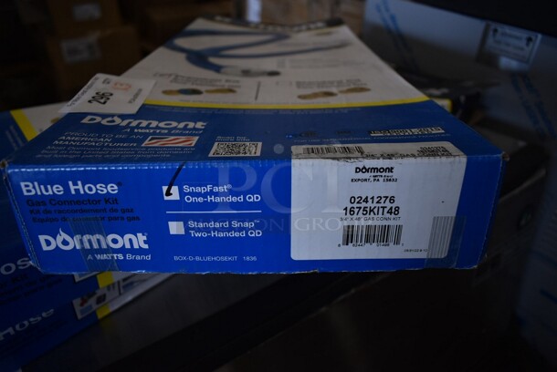 3 BRAND NEW SCRATCH AND DENT! Dormont 1675KIT48 Deluxe 48" Moveable Gas Connector Kit with SnapFast® Quick Disconnect, Two Elbows, and Restraining Cable - 3/4" Diameter. 3 Times Your Bid! - Image 4 of 5