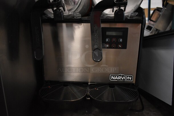 BRAND NEW SCRATCH AND DENT! Narvon NSSM2 Stainless Steel Double 3 Gallon Pourover Granita / Slushy / Frozen Beverage Dispenser. 115 Volts, 1 Phase. Tested and Working! - Image 6 of 8