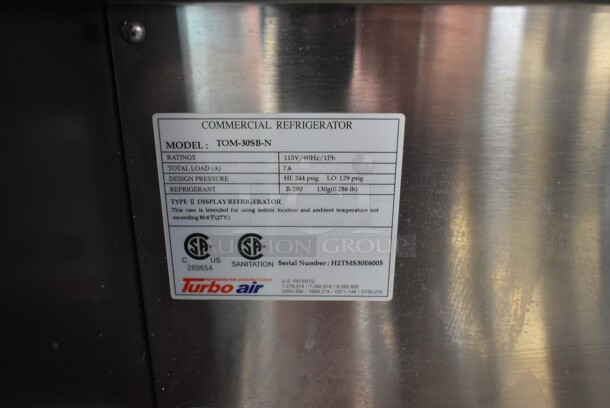 Turbo Air TOM-30SB-N Metal Commercial Floor Style Horizontal Open Display Case Merchandiser. 115 Volts, 1 Phase. Tested and Working! - Image 3 of 3