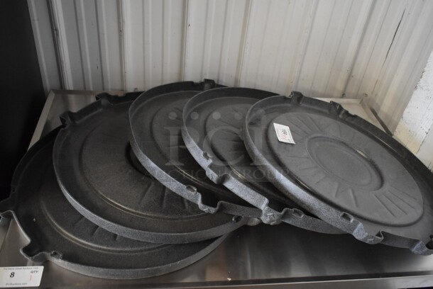 ALL ONE MONEY! Lot of 5 Toger Gray Trash Can Lids.  - Image 1 of 4