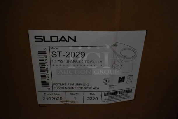 BRAND NEW SCRATCH AND DENT! Sloan ST-2029 2102029 ADA Height Elongated Floor-Mounted Toilet - 1.1 to 1.6 GPF - Image 2 of 2