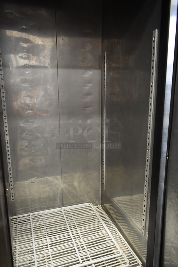 Turbo Air MSR-49NM Stainless Steel Commercial 2 Door Reach In Cooler w/ Poly Coated Racks on Commercial Casters. 115 Volts, 1 Phase. Cannot Test, Unit Trips Breaker - Image 3 of 5